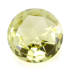 LEMON QUARTZ HIGH DOME ROSE CUT ROUND 12MM 6.35 Cts.