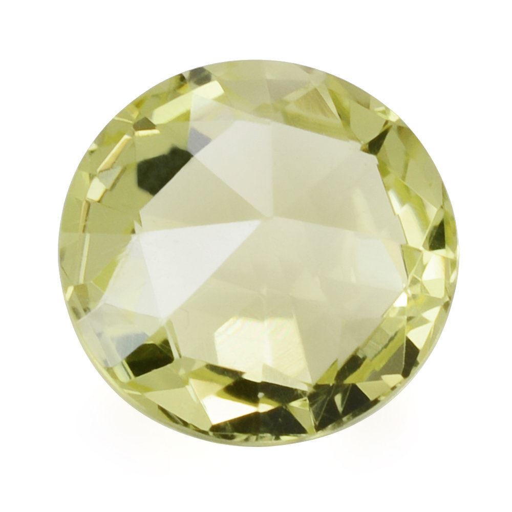 LEMON QUARTZ HIGH DOME ROSE CUT ROUND 12MM 6.35 Cts.