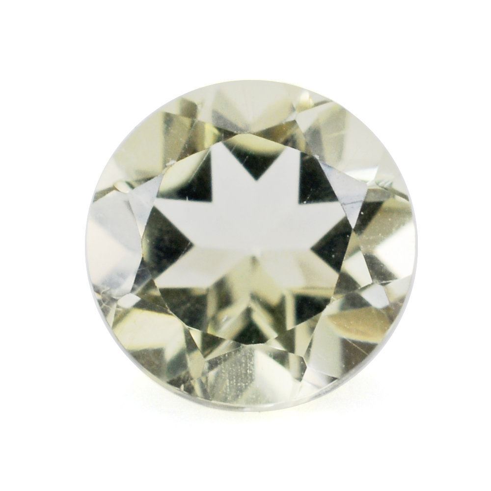 LEMON QUARTZ CUT ROUND(GREEN GOLD) 6MM 0.80 Cts.