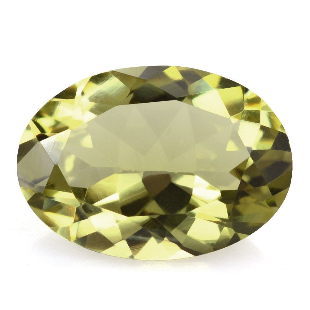 LEMON QUARTZ CUT OVAL (GREEN GOLD) 14X10MM 5.03 Cts.