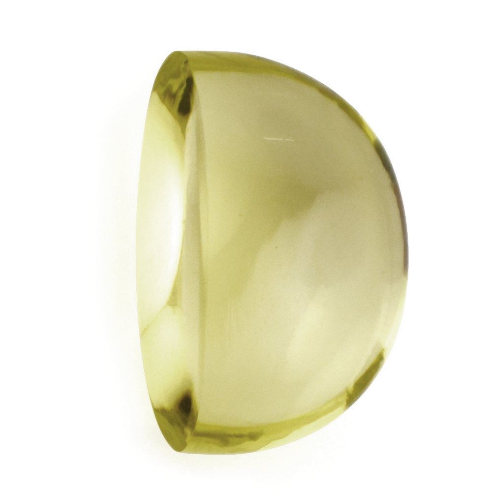 LEMON QUARTZ HIGH DOME OVAL CAB (GREEN GOLD) 12X5.50MM 4.10 Cts.