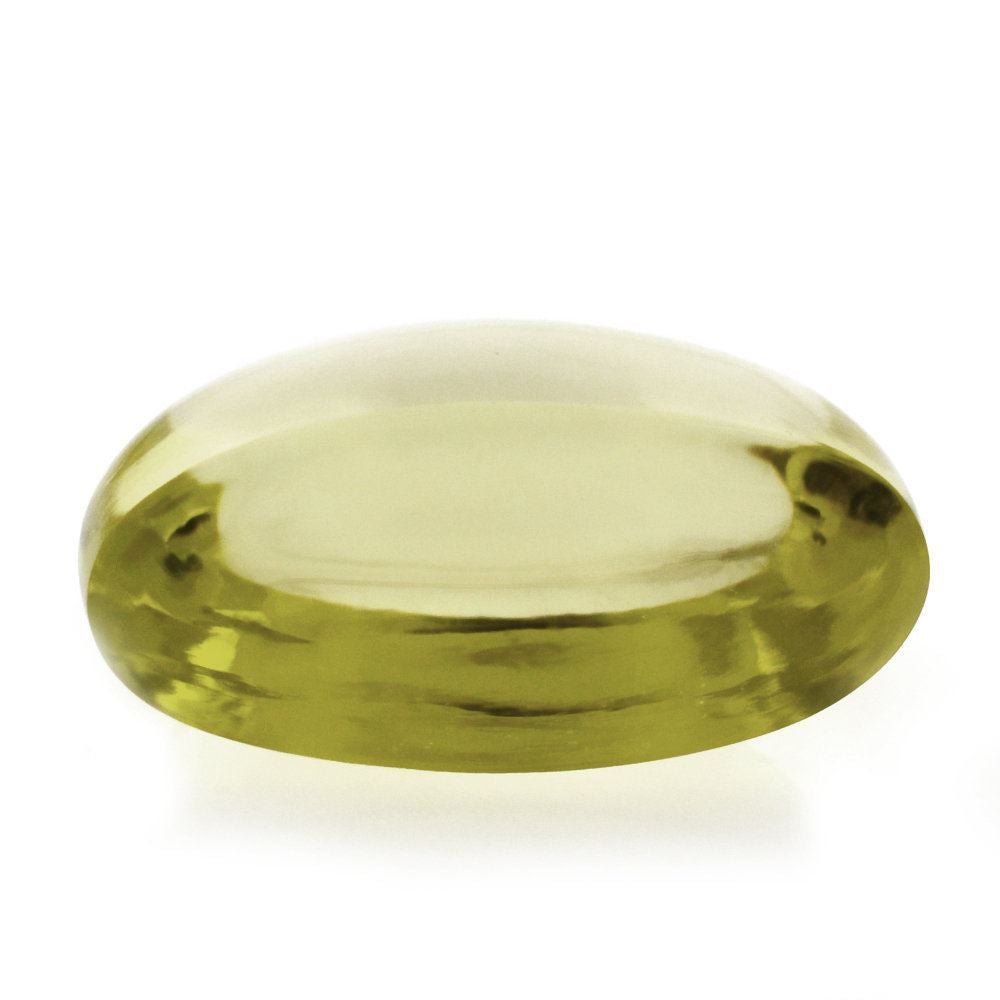 LEMON QUARTZ HIGH DOME OVAL CAB (GREEN GOLD) 12X5.50MM 4.10 Cts.