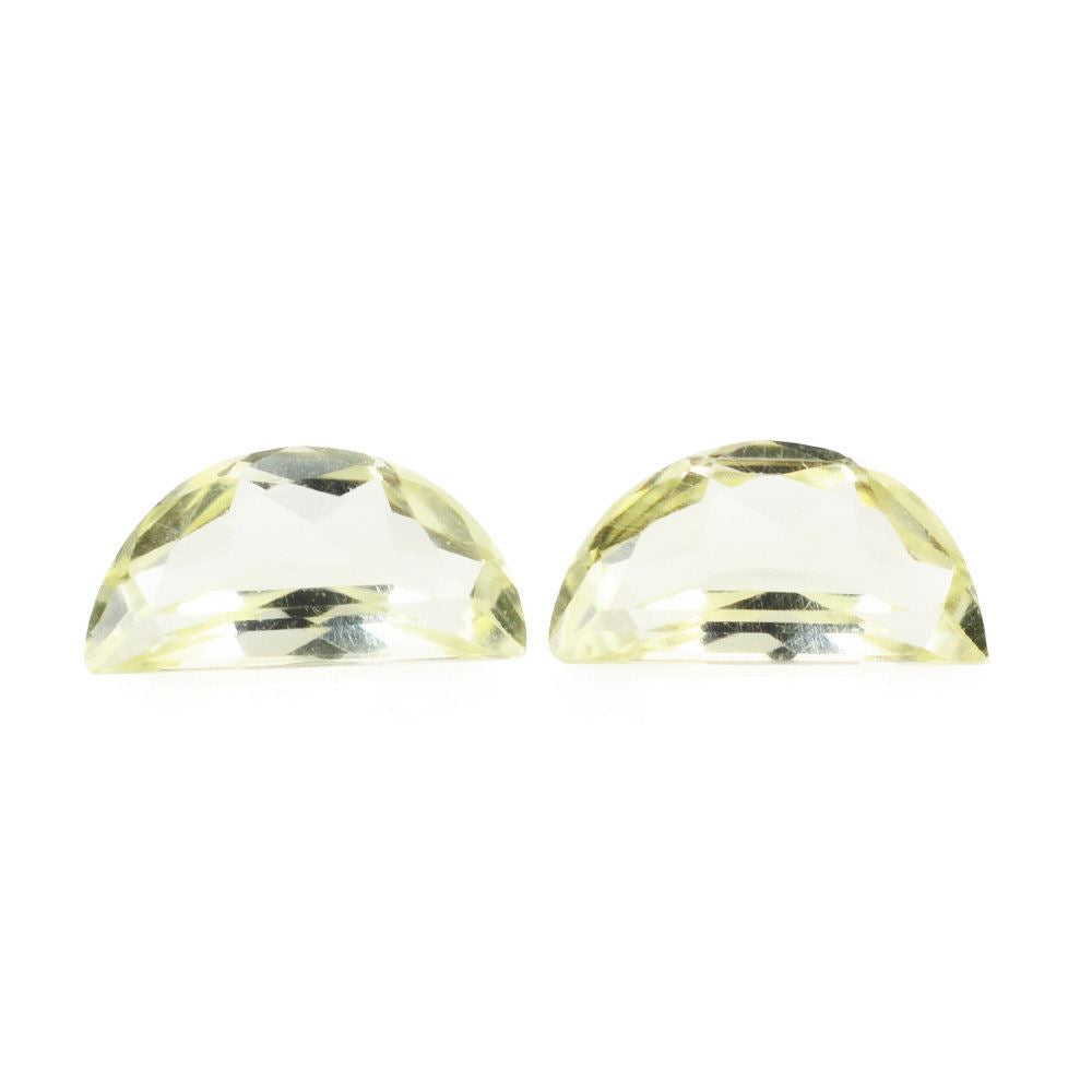 LEMON QUARTZ HALF MOON (GREEN GOLD) 8X4MM 0.53 Cts.