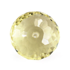 LEMON QUARTZ FACETED ROUNDEL (FULL DRILL) (GREEN GOLD) 9MM 3.35 Cts.