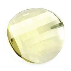 LEMON QUARTZ STEP CUT CHIPS SHAPE (GREEN GOLD) (HALF DRILL) 16MM 7.38 Cts.