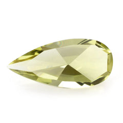 LEMON QUARTZ MIRROR CUT PEAR (GREEN GOLD) 13X6MM 1.84 Cts.