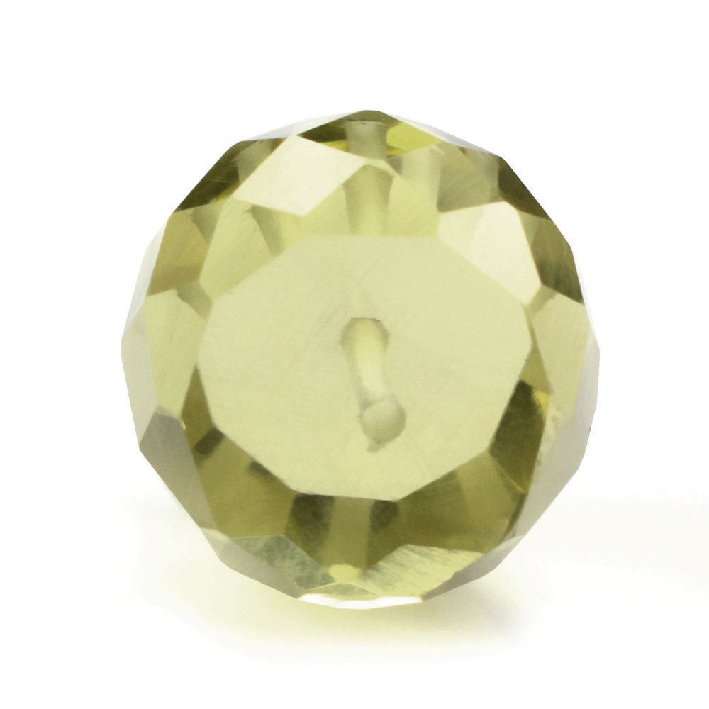 LEMON QUARTZ FACETED DRUM (FULL DRILL) (GREEN GOLD) 11MM 10.90 Cts.