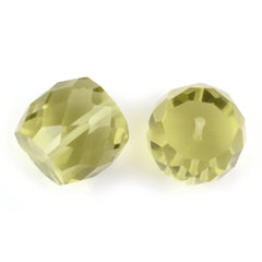 LEMON QUARTZ FACETED DRUM (FULL DRILL) (GREEN GOLD) 11MM 10.90 Cts.