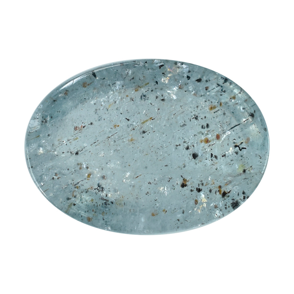 MOSS AQUAMARINE PLAIN OVAL CAB 14X10MM (TH. 5.00-5.40MM) 5.74 Cts.