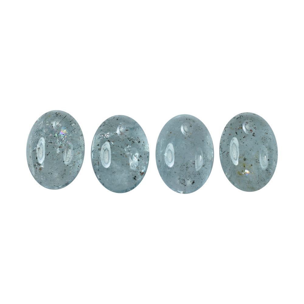 MOSS AQUAMARINE PLAIN OVAL CAB 14X10MM (TH. 5.00-5.40MM) 5.74 Cts.