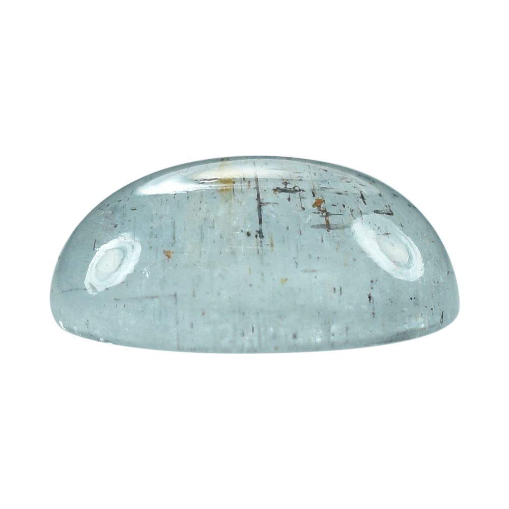 MOSS AQUAMARINE PLAIN OVAL CAB 10X8MM (TH. 4.00-4.40MM) 2.67 Cts.