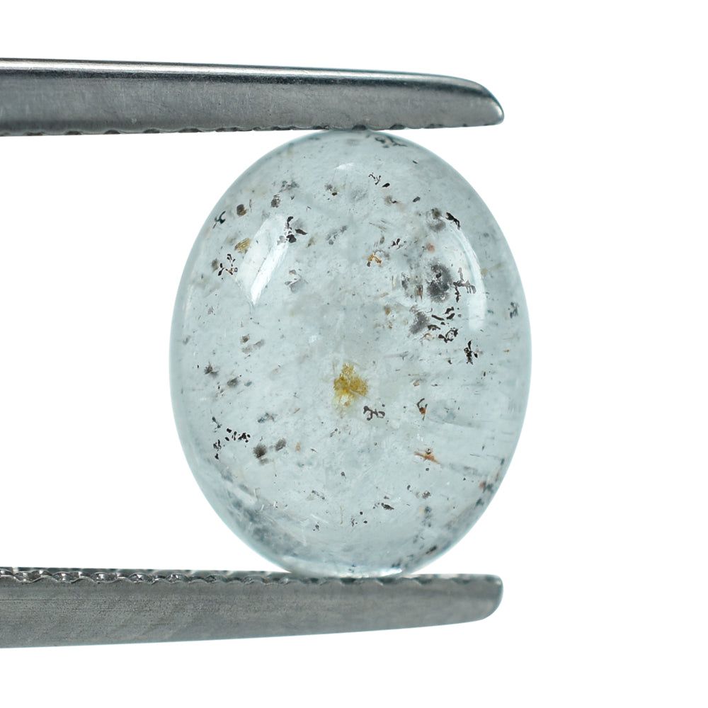 MOSS AQUAMARINE PLAIN OVAL CAB 10X8MM (TH. 4.00-4.40MM) 2.67 Cts.