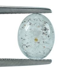 MOSS AQUAMARINE PLAIN OVAL CAB 10X8MM (TH. 4.00-4.40MM) 2.67 Cts.