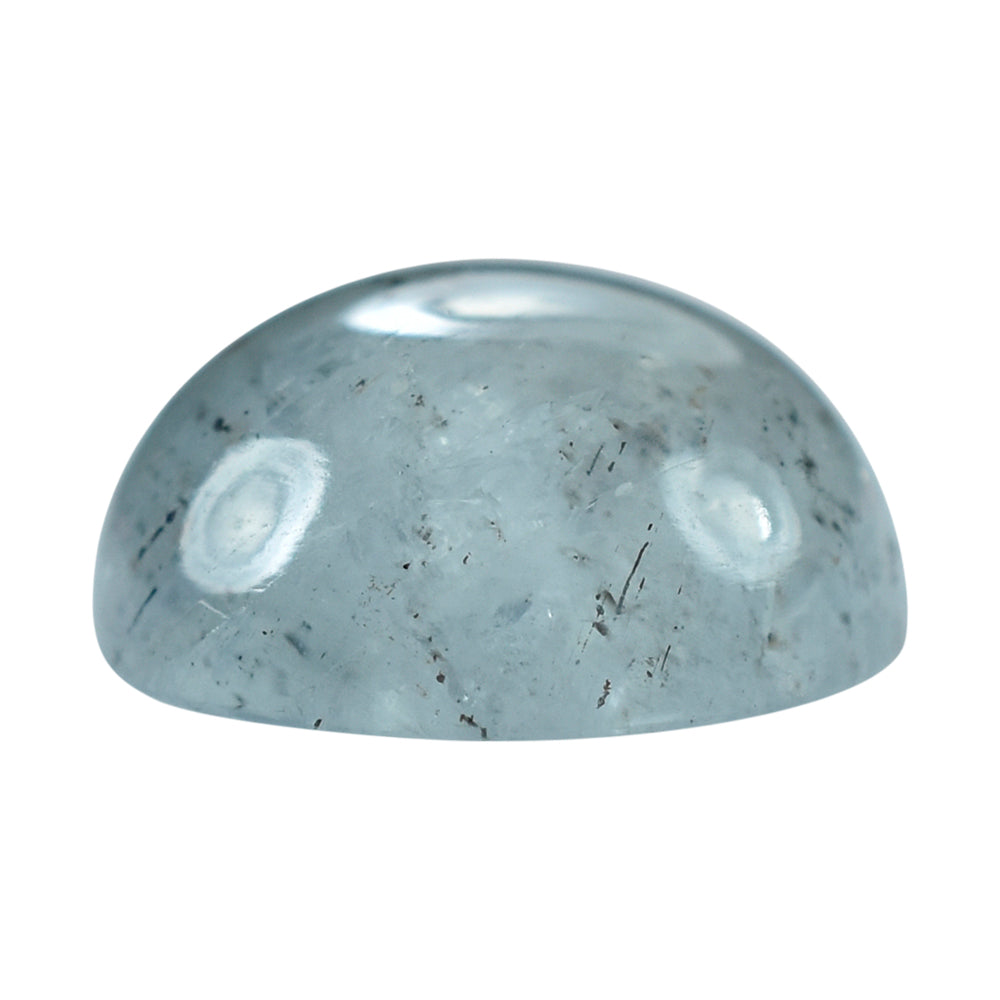 MOSS AQUAMARINE PLAIN ROUND CAB 12MM (TH. 6.00-6.40MM) 6.82 Cts.