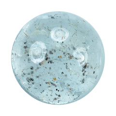 MOSS AQUAMARINE PLAIN ROUND CAB 10MM 3.87 Cts.