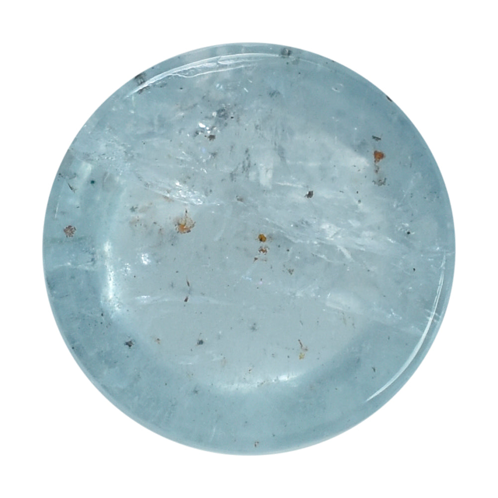 MOSS AQUAMARINE PLAIN ROUND CAB 8MM (TH. 4.00-4.40MM) 2.15 Cts.