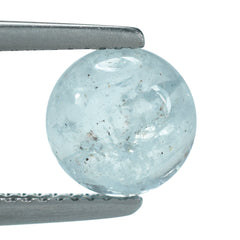 MOSS AQUAMARINE PLAIN ROUND CAB 8MM (TH. 4.00-4.40MM) 2.15 Cts.