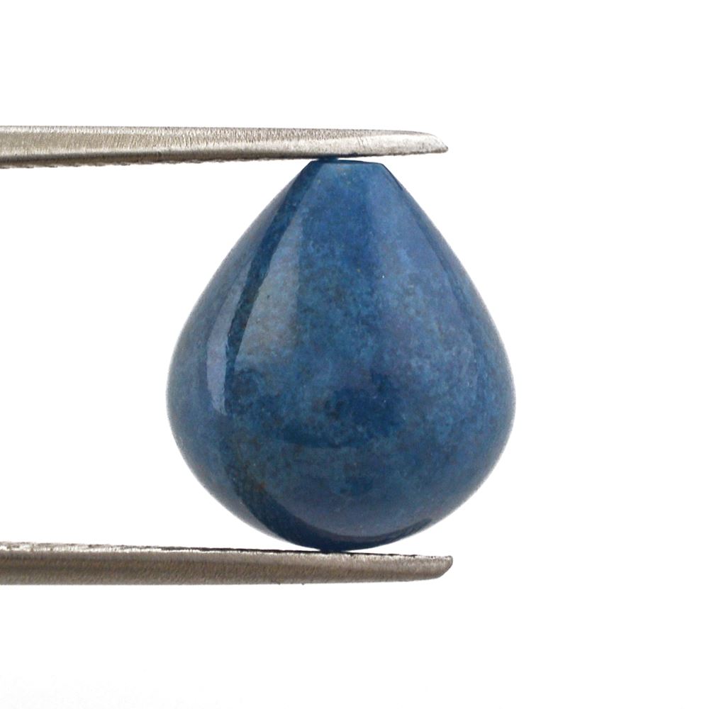 MILKY BLUE QUARTZ PLAIN DROP WITH HALF DRILL 13X12MM 12.29 Cts.