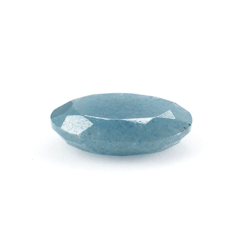 MILKY BLUE QUARTZ BOTH SIDE TABLE CUT OVAL 12X10MM 3.04 Cts.