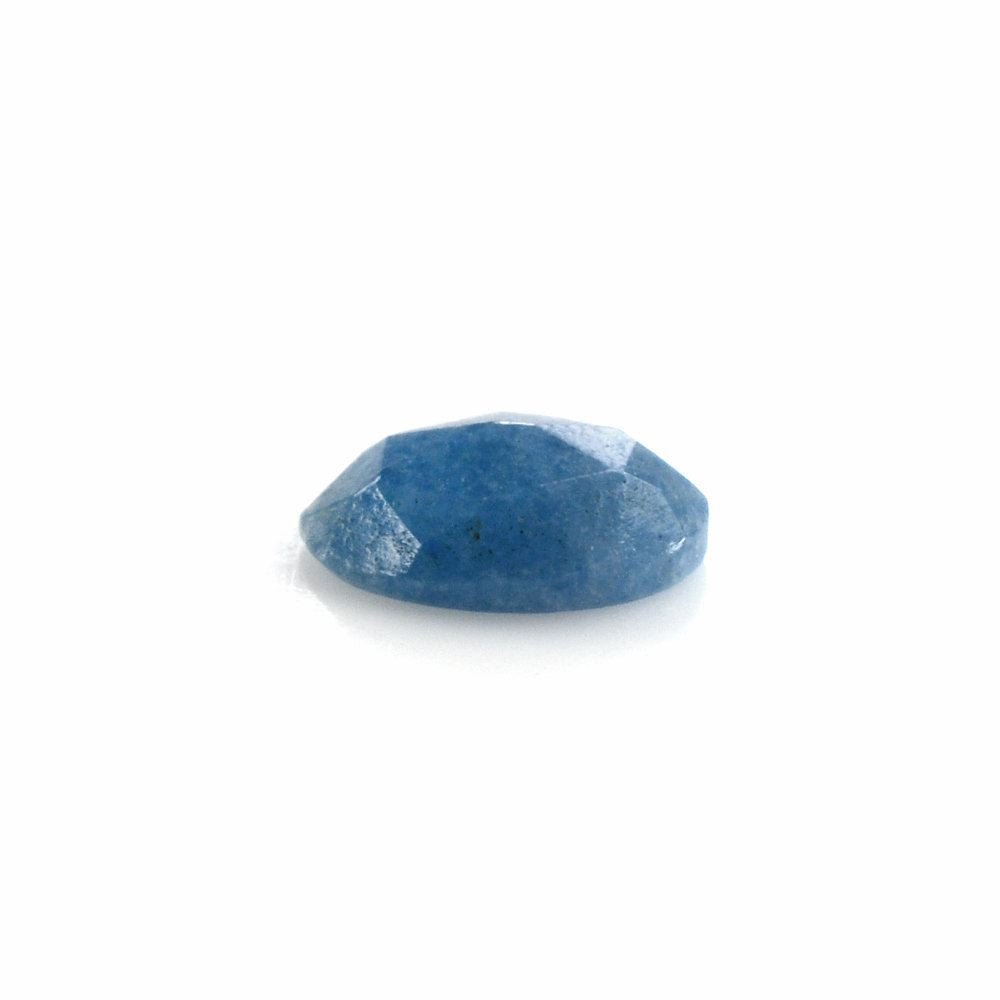 MILKY BLUE QUARTZ ROSE CUT OVAL CAB 6X4MM 0.37 Cts.