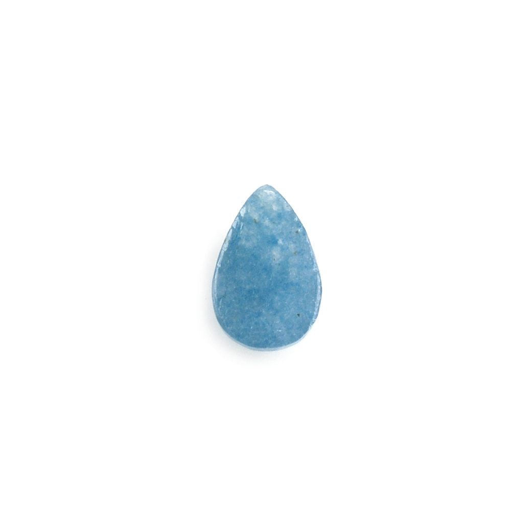 MILKY BLUE QUARTZ ROSE CUT PEAR CAB 5X3MM 0.16 Cts.