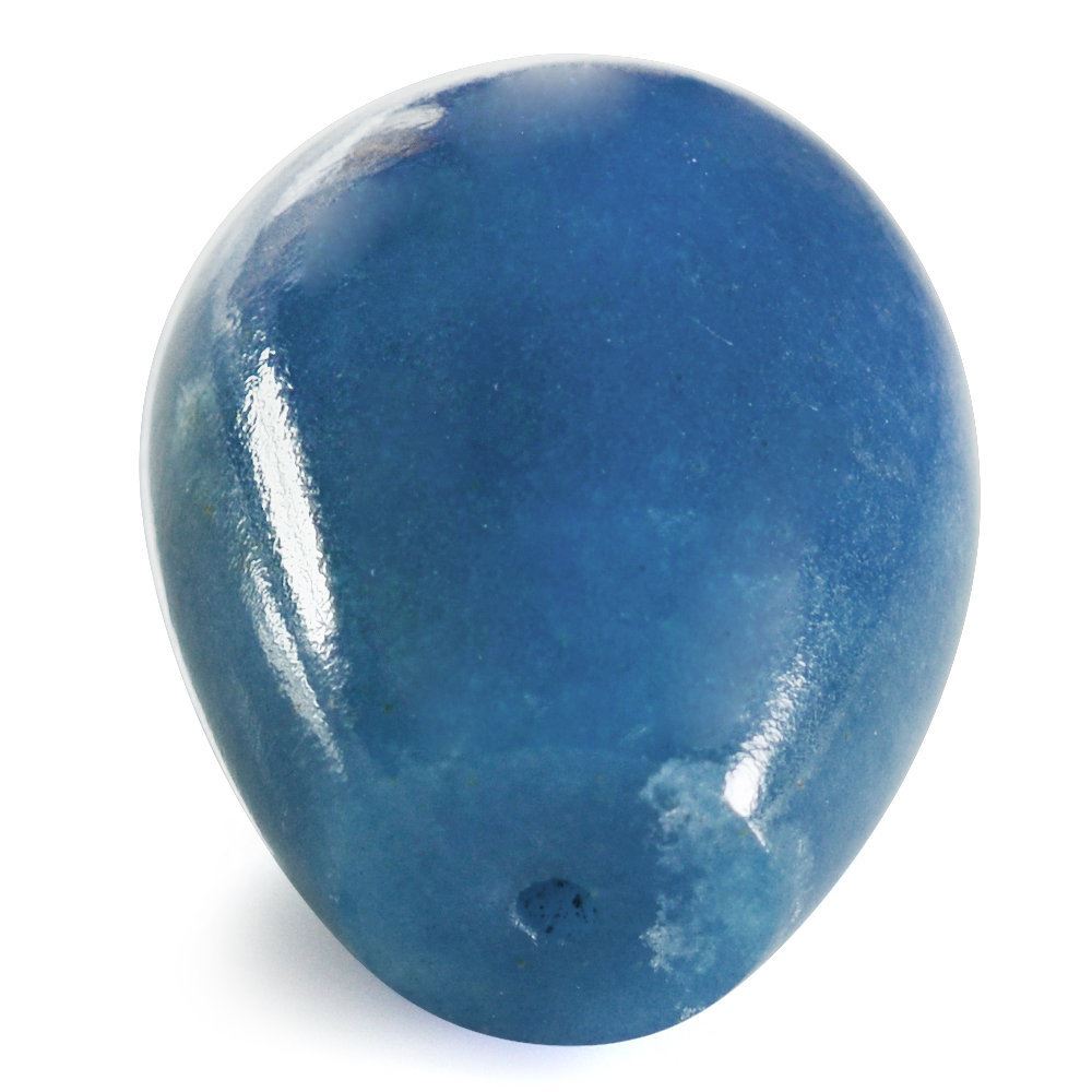 MILKY BLUE QUARTZ PLAIN DROPS (HALF DRILL) 19X16MM 36.68 Cts.