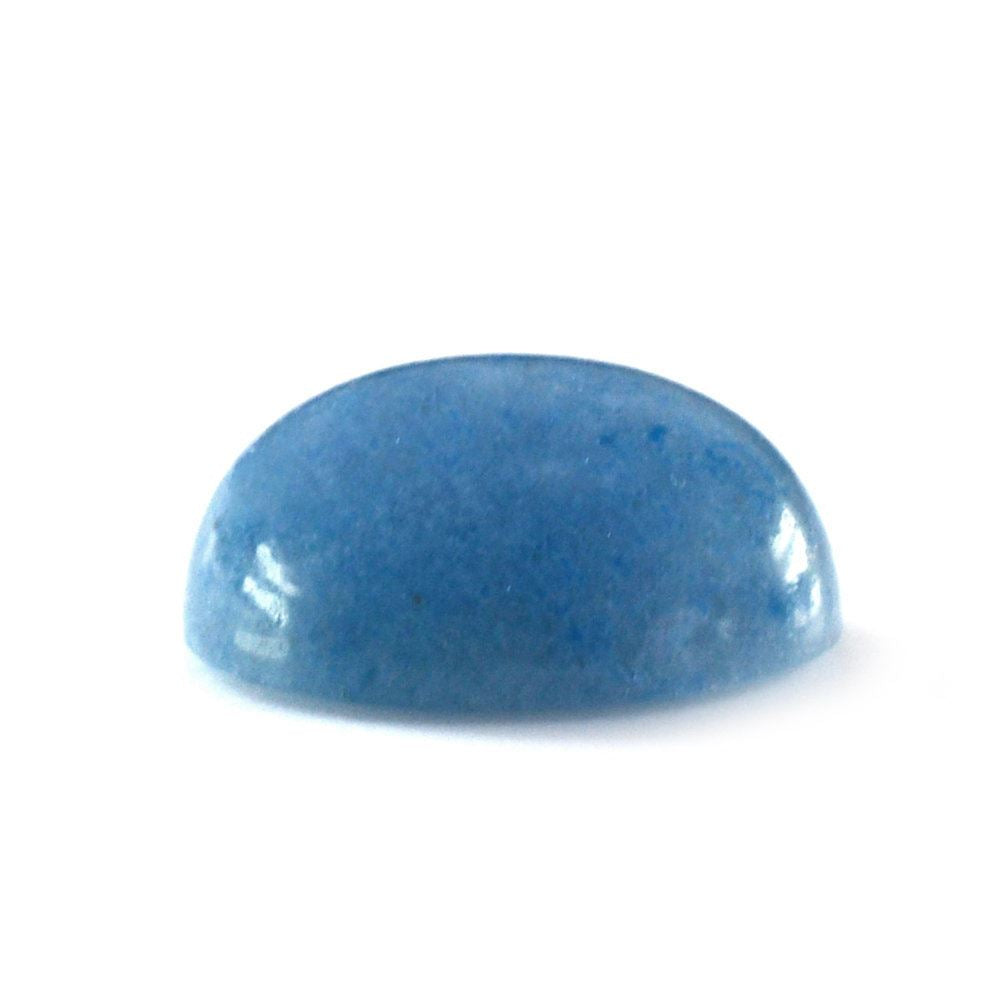 MILKY BLUE QUARTZ OVAL CAB (MEDIUM) 12X10MM 4.94 Cts.