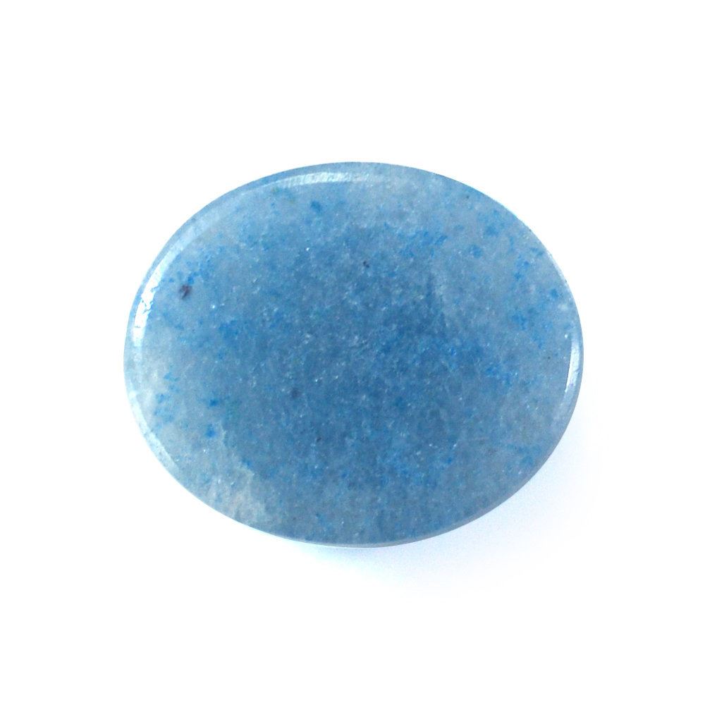 MILKY BLUE QUARTZ OVAL CAB (MEDIUM) 12X10MM 4.94 Cts.