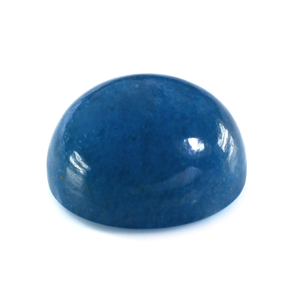 MILKY BLUE QUARTZ ROUND CAB (DARK) 12MM 7.15 Cts.