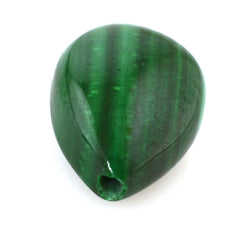 MALACHITE LENTIL PEAR (HALF DRILL 0.90MM) 12X8MM 5.11 Cts.