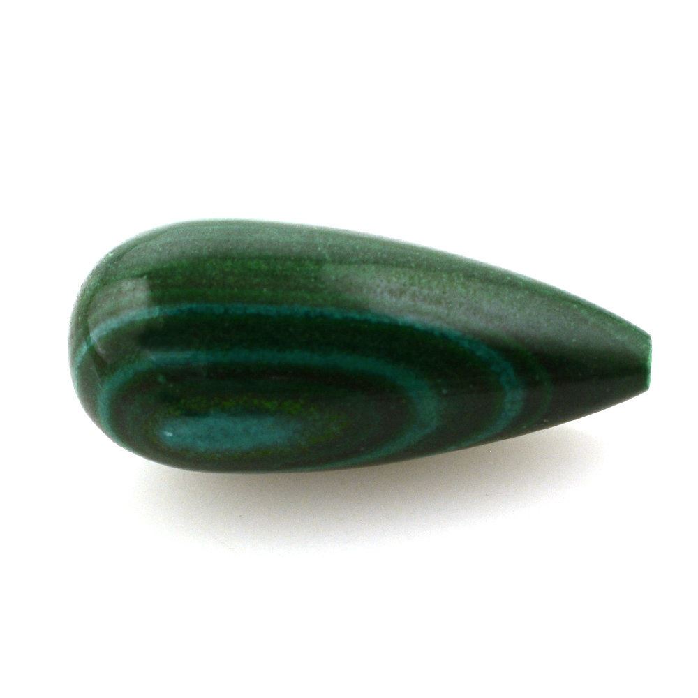 MALACHITE PLAIN DROP (HALF DRILL 0.90MM) 18X8MM 11.42 Cts.