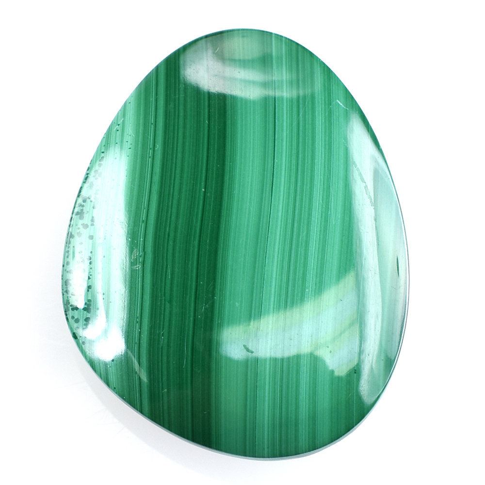 MALACHITE ROSE CUT TRILLIONISH 26X20MM 33.82 Cts.