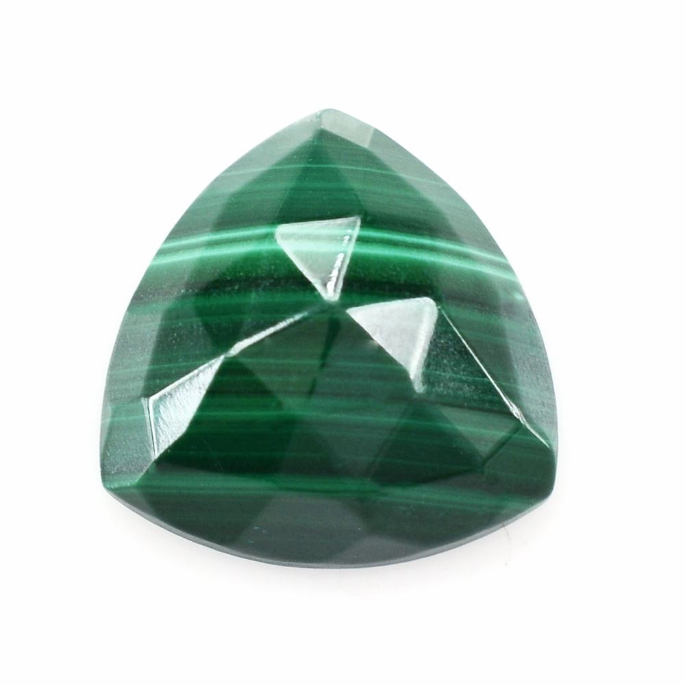 MALACHITE ROSE CUT TRILLION CAB 14MM 11.78 Cts.