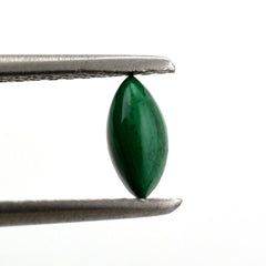 MALACHITE MARQUISE CAB (FROSTED BOTTOM) 6.30X3.30MM 0.47 Cts.