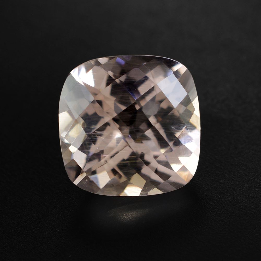 MORGANITE CHECKER CUT CUSHION (AA) (SI) 10MM 3.94 Cts.