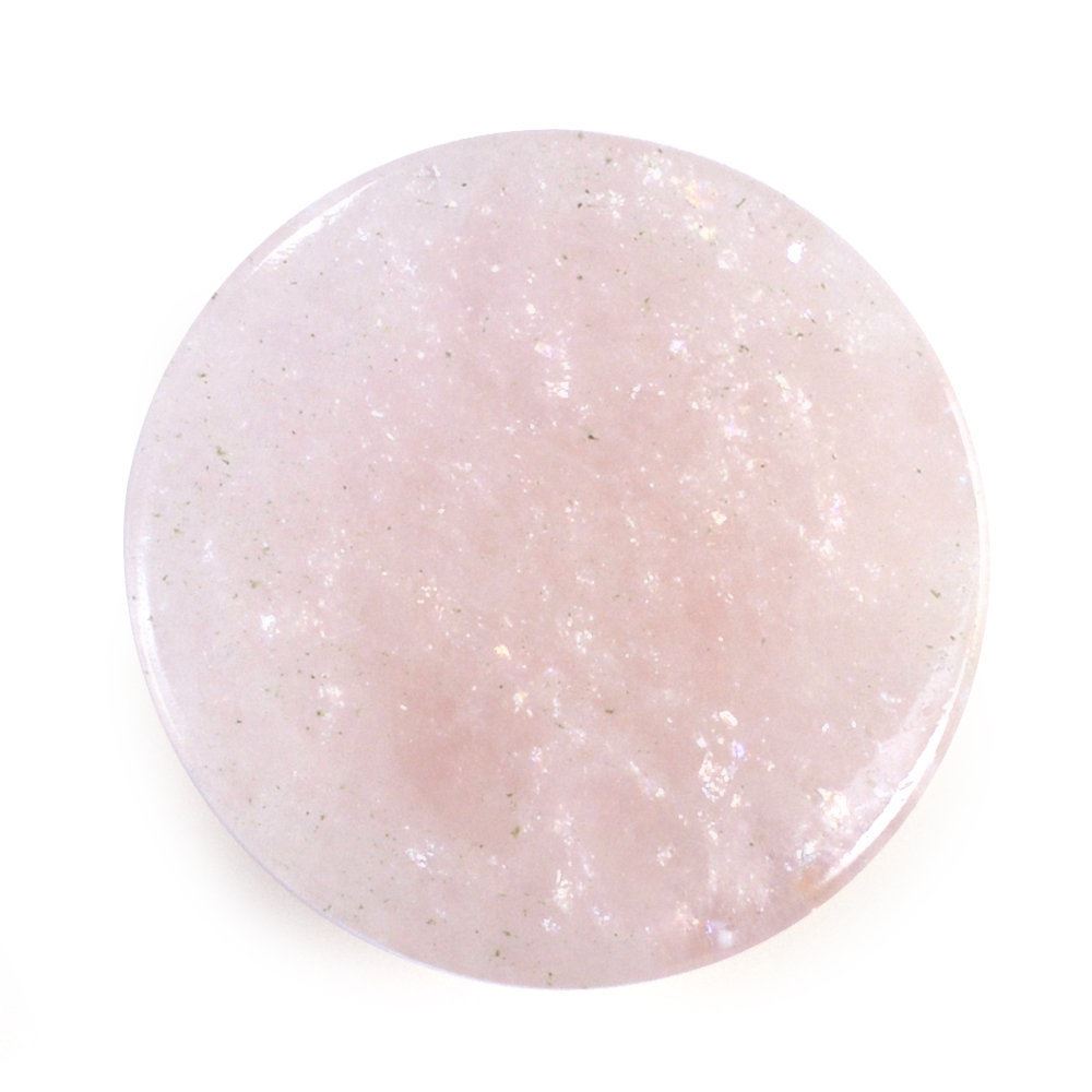 MILKY MORGANITE ROUND CAB (MEDIUM) (SI) 14MM 9.95 Cts.