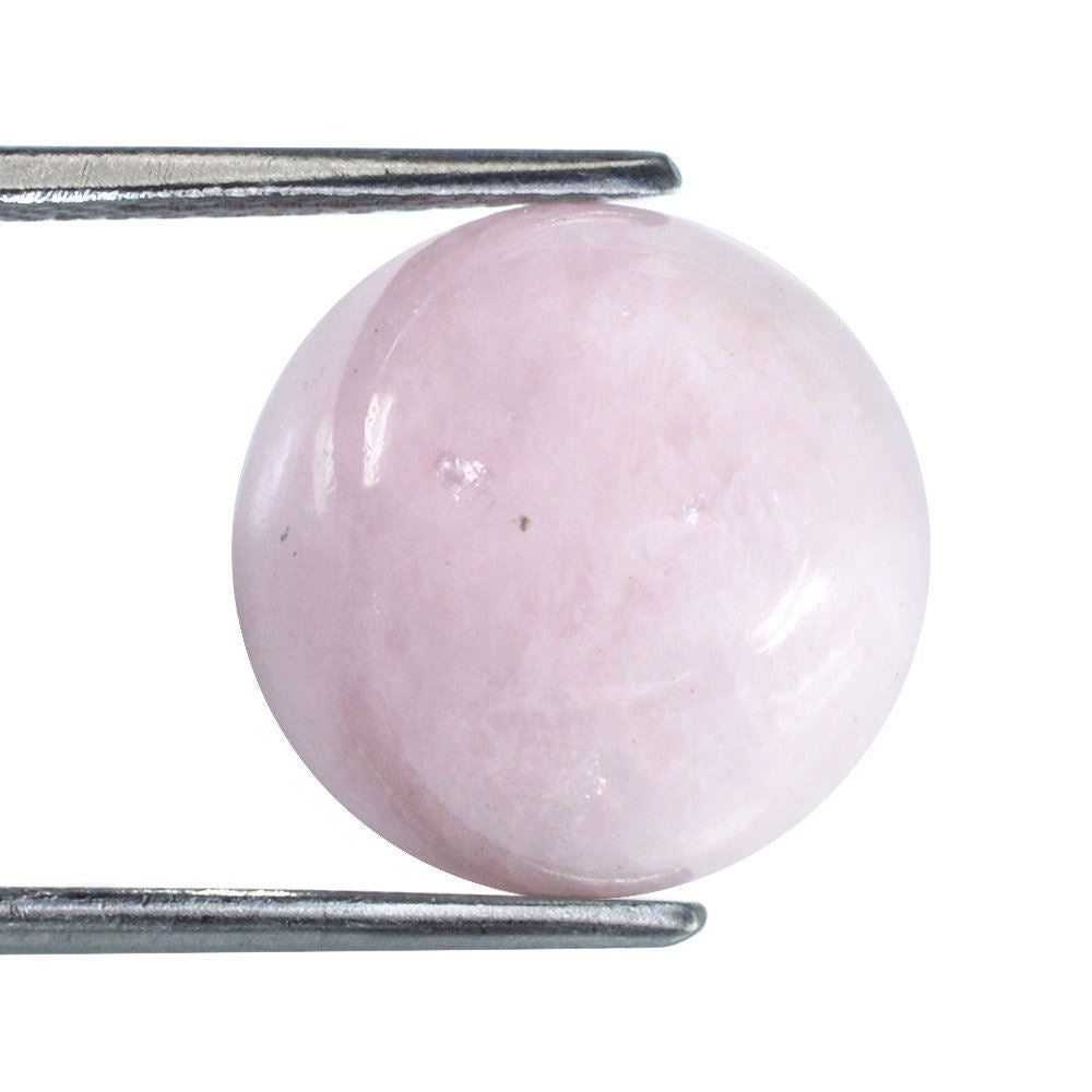 MILKY MORGANITE ROUND CAB (MEDIUM) (SI) 14MM 9.95 Cts.