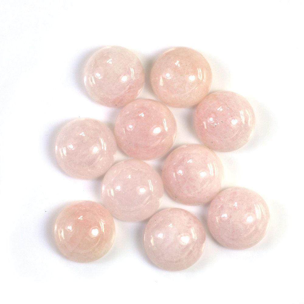 MILKY MORGANITE ROUND CAB (MEDIUM) (SI) 14MM 9.95 Cts.