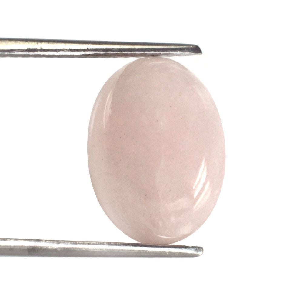 MILKY MORGANITE OVAL CAB (LITE) (SI) 16X12MM 8.68 Cts.