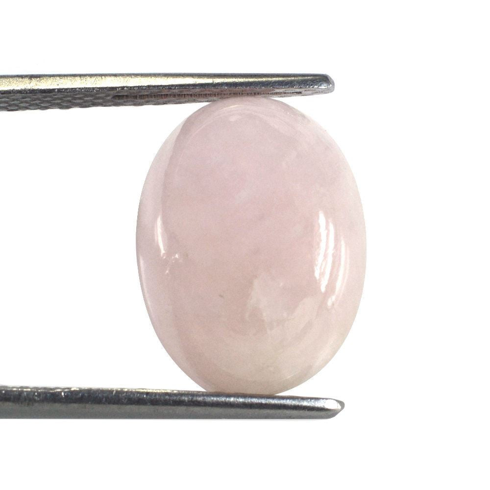 MILKY MORGANITE OVAL CAB (DARK) (SI) 16X12MM 8.60 Cts.