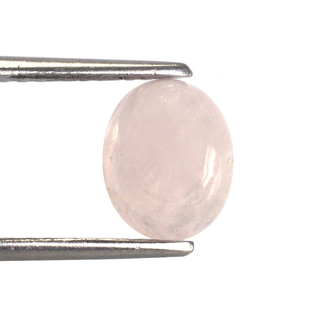 MILKY MORGANITE OVAL CAB (MEDIUM) (SI) 10X8MM 2.39 Cts.