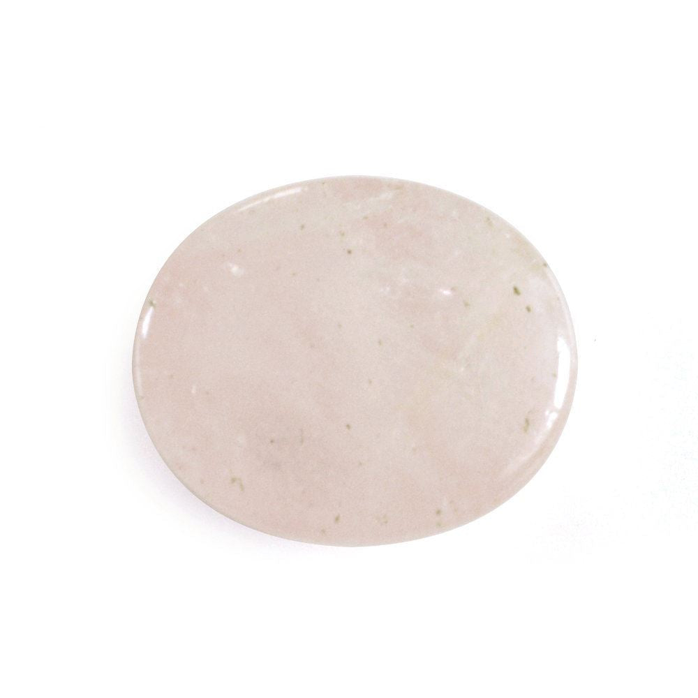 MILKY MORGANITE OVAL CAB (MEDIUM) (SI) 12X10MM 4.79 Cts.