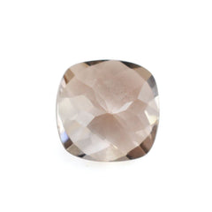 PEACH MORGANITE CHECKER CUT CUSHION (AA/HI) 6MM 0.86 Cts.