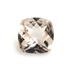 PEACH MORGANITE CHECKER CUT CUSHION (A) 6MM 0.80 Cts.