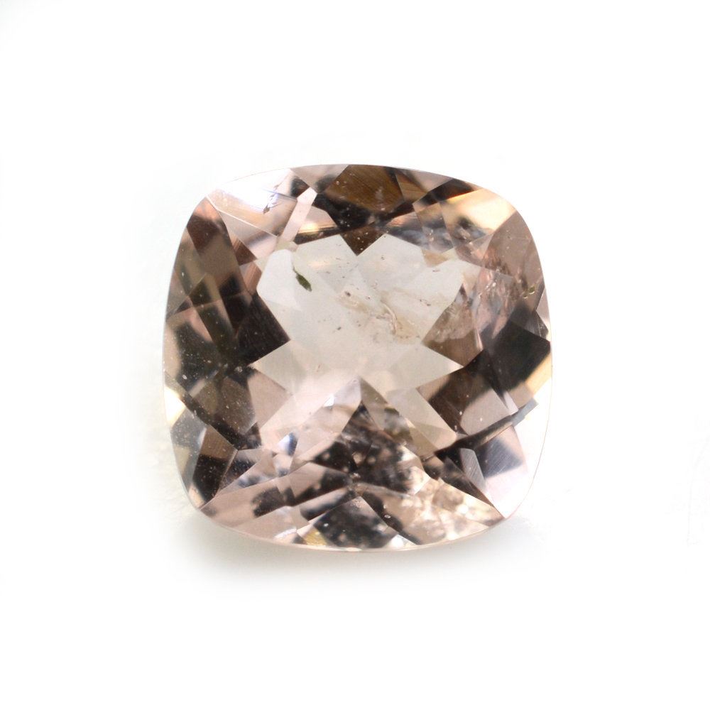 PEACH MORGANITE CUT CUSHION (AA/SI) 7MM 1.35 Cts.