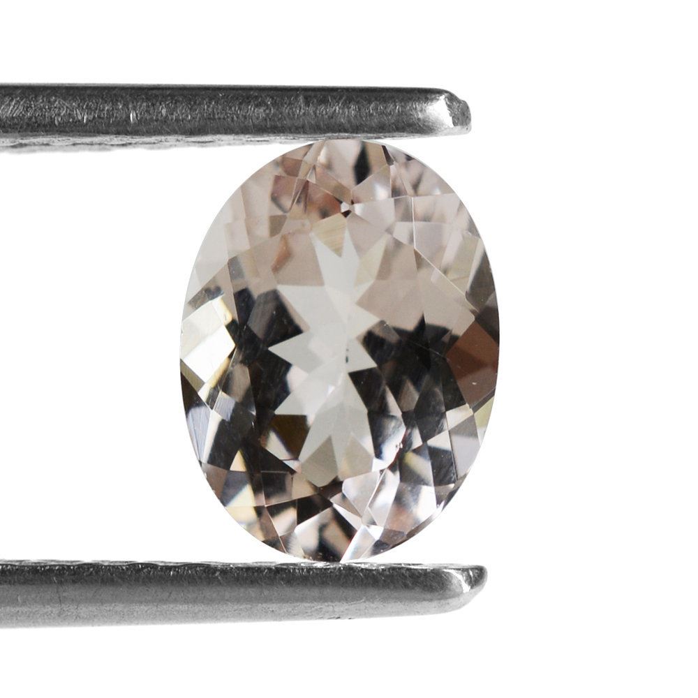 PEACH MORGANITE CUT OVAL (A) 8X6MM 1.12 Cts.