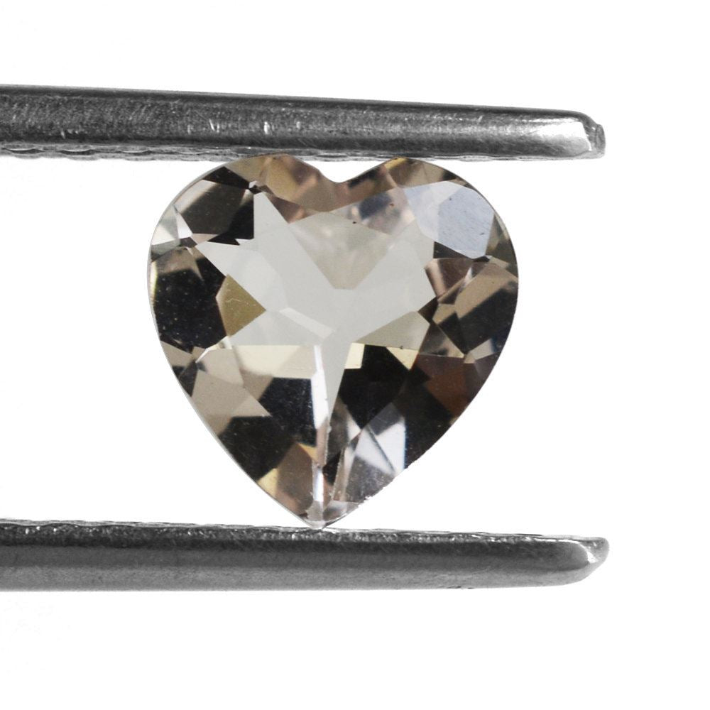 PEACH MORGANITE CUT HEART (A) 7MM 0.99 Cts.