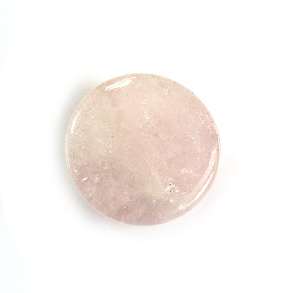 MILKY MORGANITE ROUND CAB 12MM 6.24 Cts.