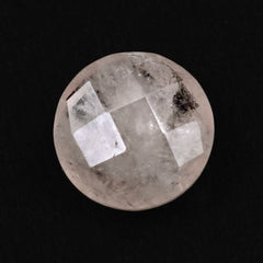 MILKY MORGANITE CHECKER CUT BRIOLETTE ROUND 10MM 3.51 Cts.