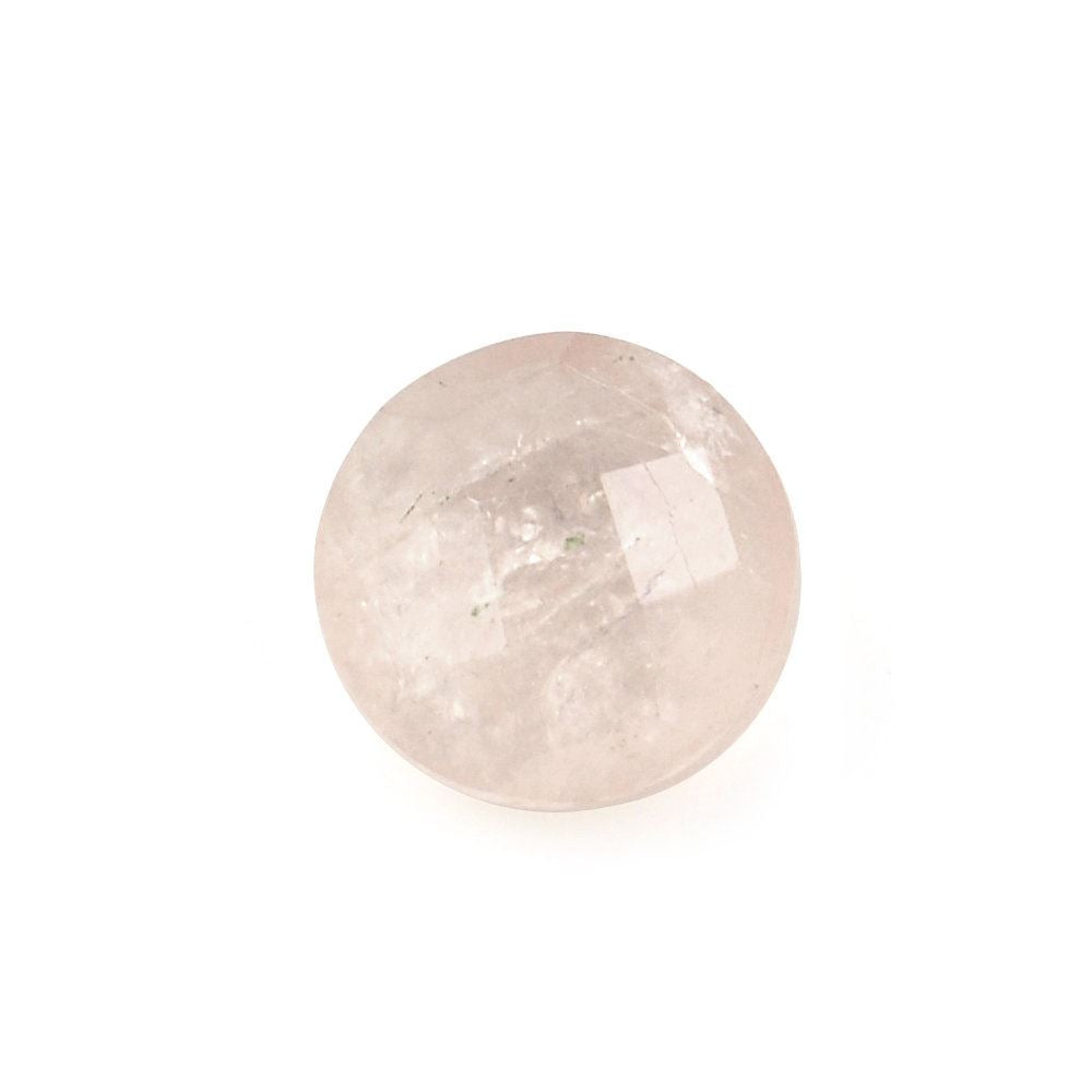 MILKY MORGANITE CHECKER CUT BRIOLETTE ROUND 6MM 0.83 Cts.